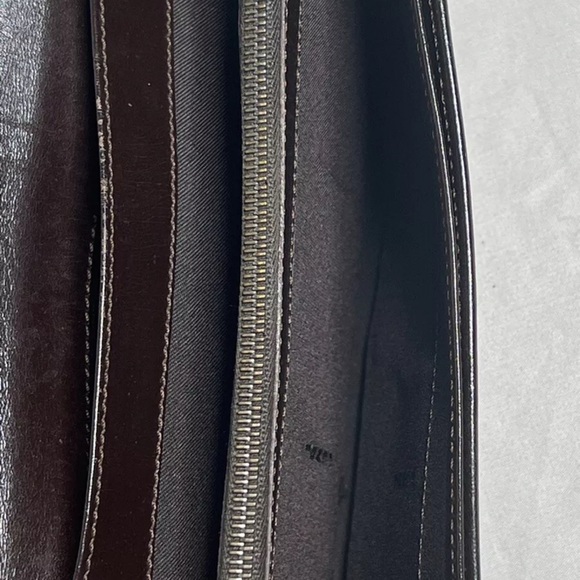 Fendi Auth Long Bifold Unisex Wallet Monogram Canvas Leather black Brown - Picture 9 of 13